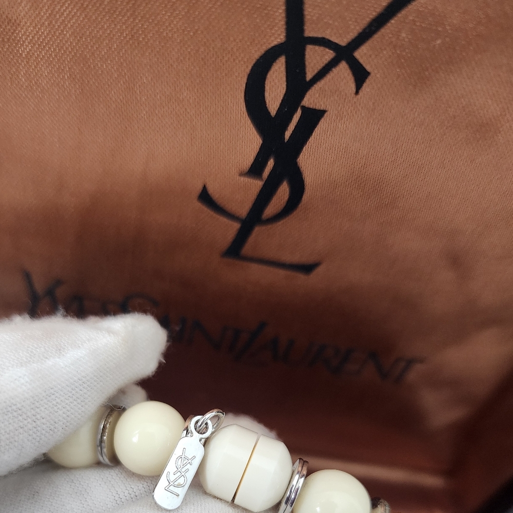 Auth YSL Yves Saint Laurent Classic Retro Short Necklace - Picture 4 of 7
